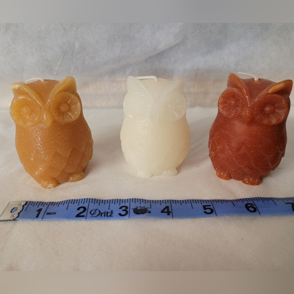 Owl Candle Set - 3 Piece - Picture 3 of 4